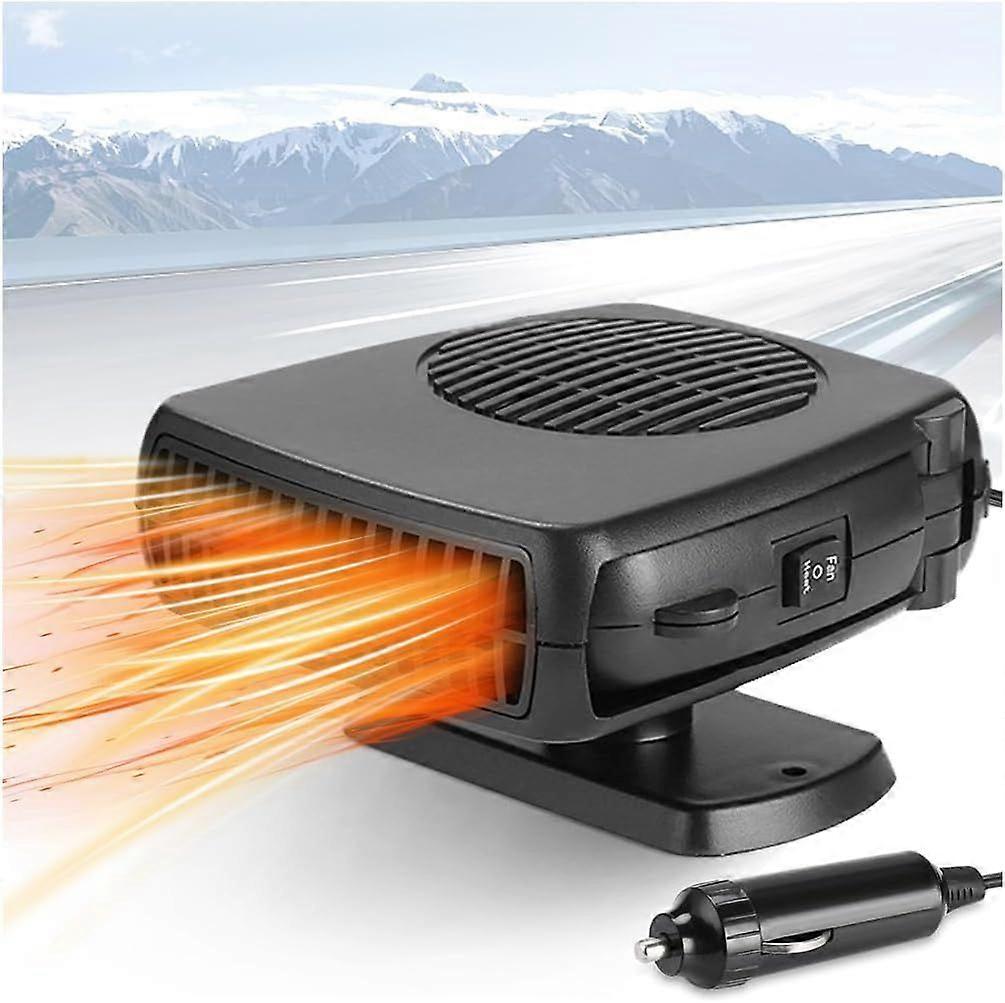 12V 150W New Upgrade Portable Car Heater - 2 in 1 Heating & Cooling Fan, Automobile Windshield Defroster, Summer/Winter Dual-Use Car Fan Heater