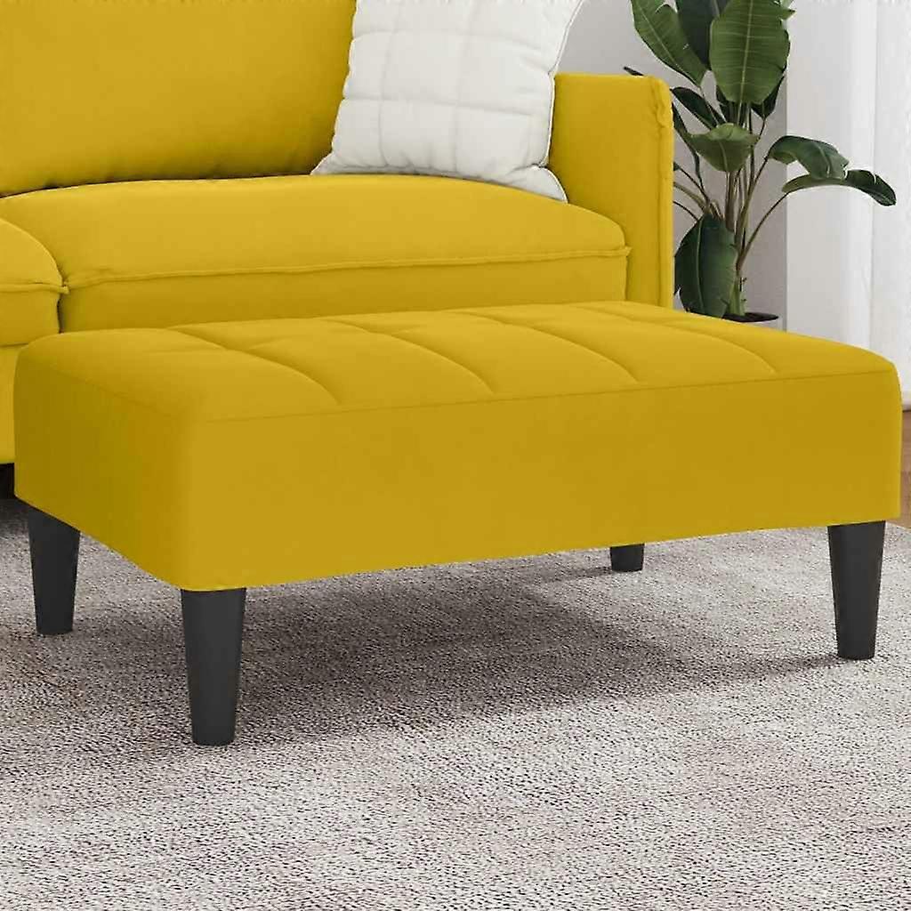 Poef Geel 77x55x31 cm Fluweel