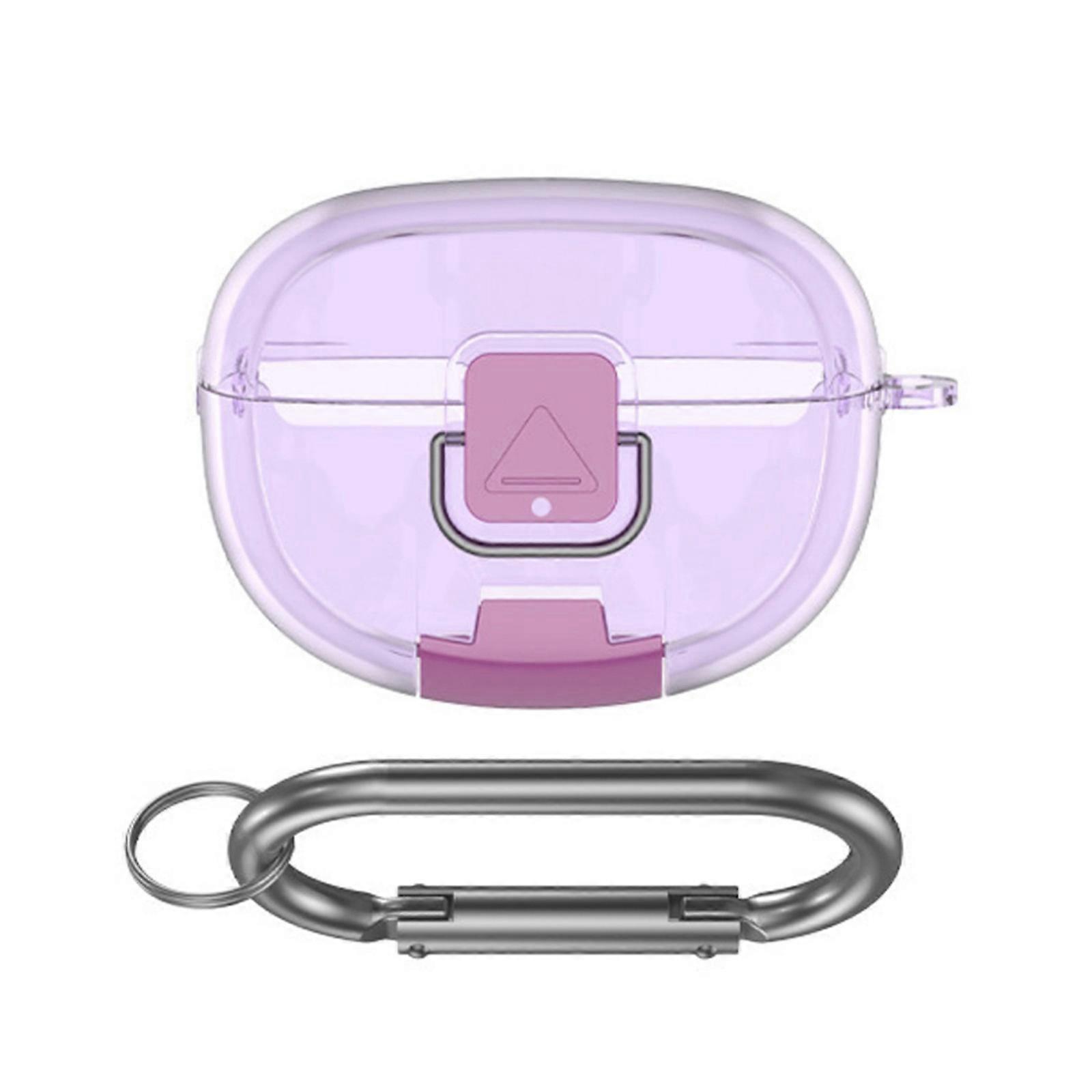 Soft Protective Case Shockproof For Ultra Open Earbuds Dustproof Silicone Housing Washable Charging Box Sleeve Replace  Transparent lilac