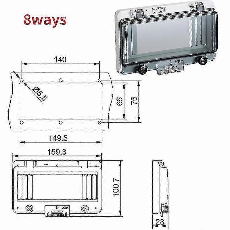 Circuit Breaker Transparent Waterproof Box Window Distribution Box Protect Window Cover Monitor Obse