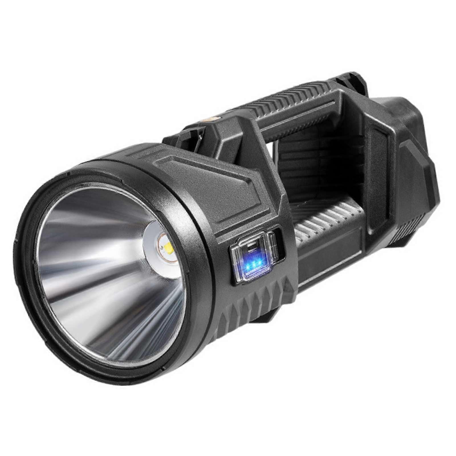Solar Powered Handheld Searchlight with 6 Lighting Modes for Outdoor Camping and Emergency Use