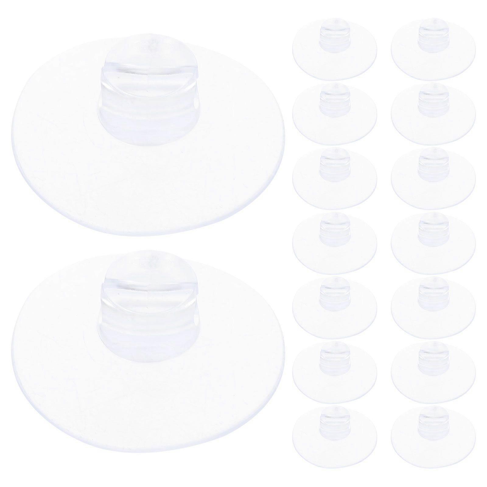 20Pcs Suction Cup String Light Clips Holders Clear Slotted Suction Wire Pads Clips