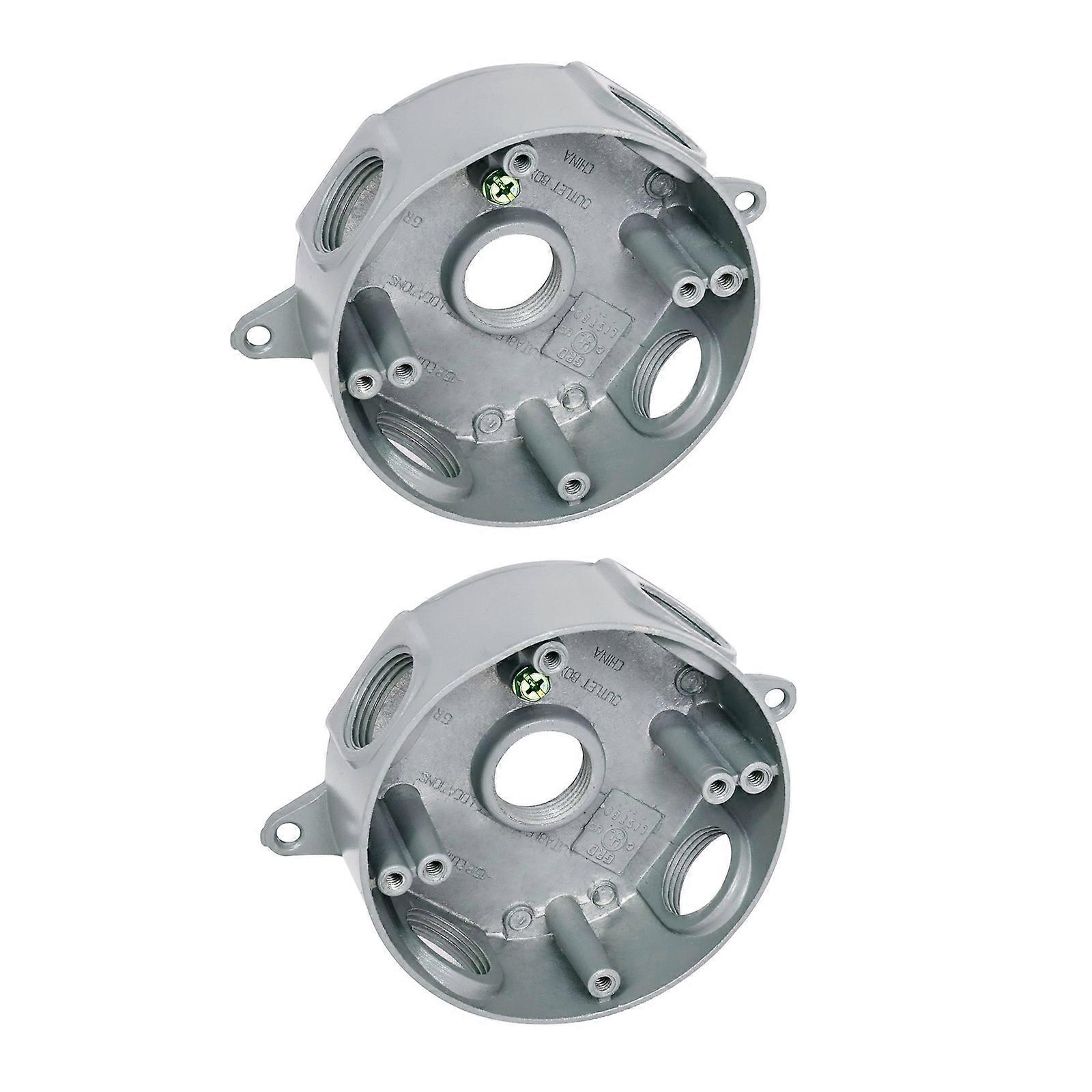 2pack ABS 5 Hole Exposed Junctions Box Durability Restros Design For Multiple Circuit Electrical Connection Multicolor