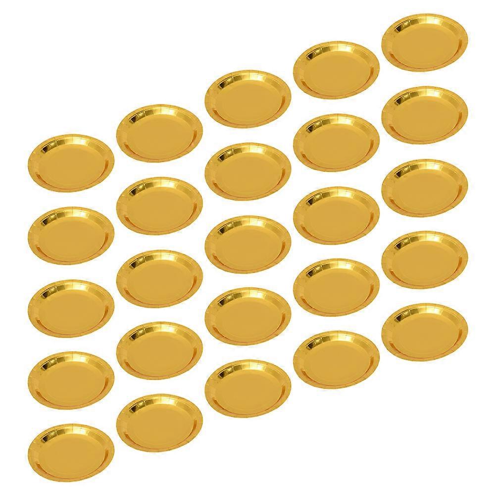 Paper Golden for Party 25Pcs Round