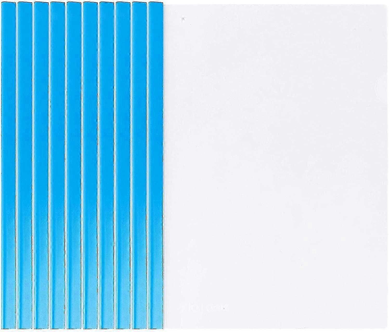 10 Pack Sliding Bar Clear Report Covers, Transparent Resume Presentation File Folders