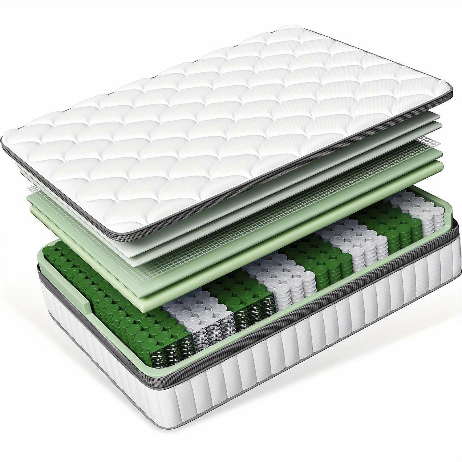 Patja Pussijoustinpatja, Memory Foam -patja 7-vyöhykkeinen joustinpatja, jossa 22 cm korkea lakana