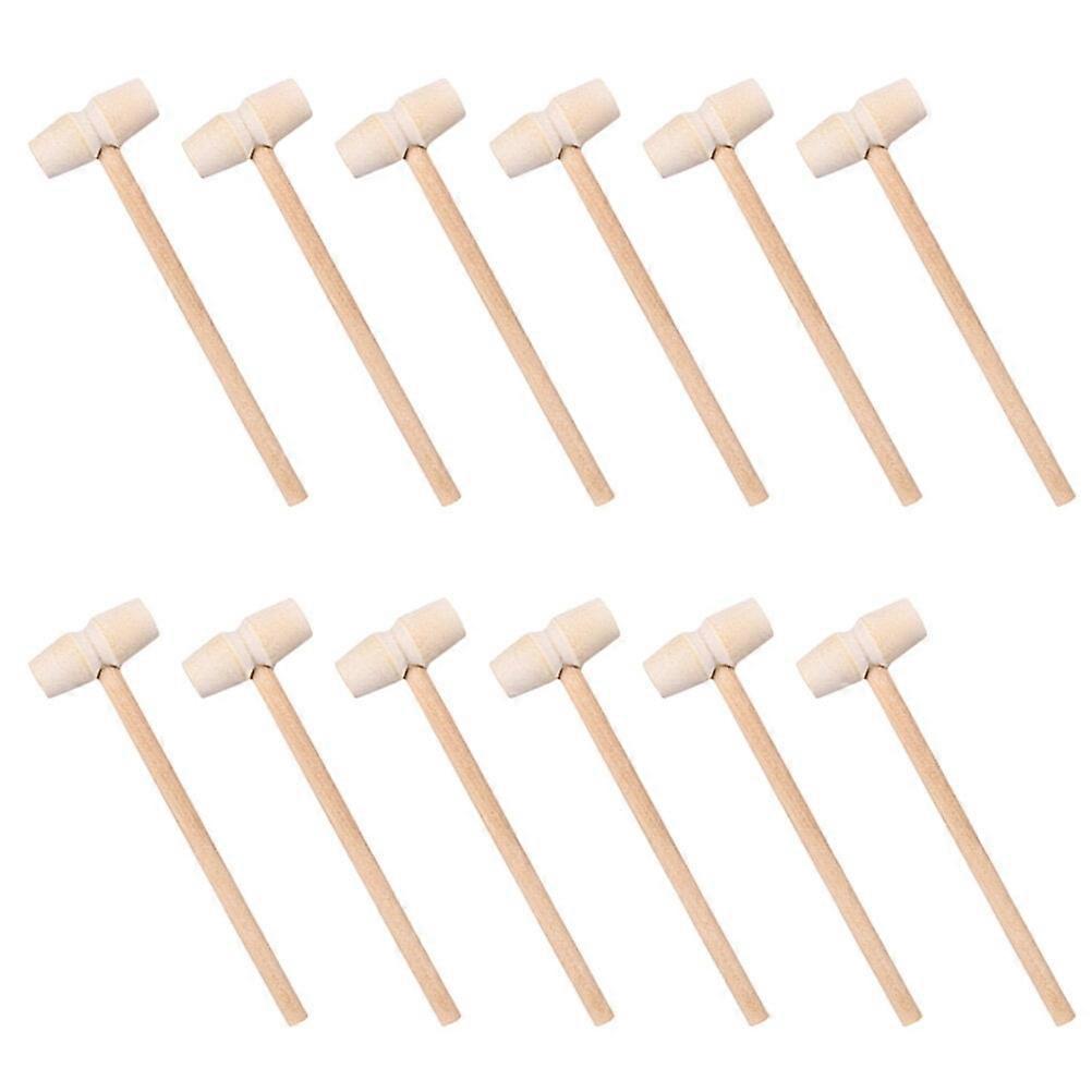 40pcs Creative Crab Mallets Mini Hammers Portable Crab Hammers (Log color)