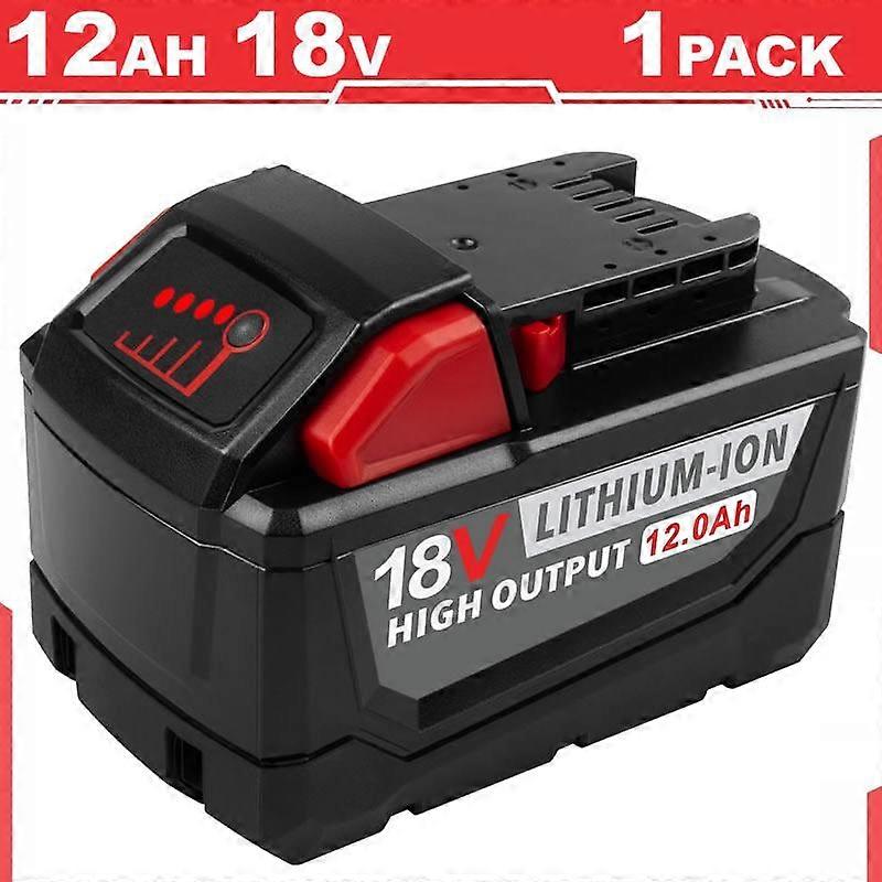 ��For Milwaukee��M18 1&2&4Pack 12.0Ah 18V Replacement Battery for milwaukee Replacing batteries with electric tools M-18 Battery Pack Compatib
