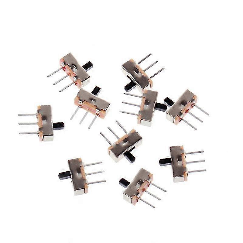 10 Pcs 2 Position On/Off SPDT 1P2T 3 Pin PCB Panel Mini Vertical Slide Switch SS