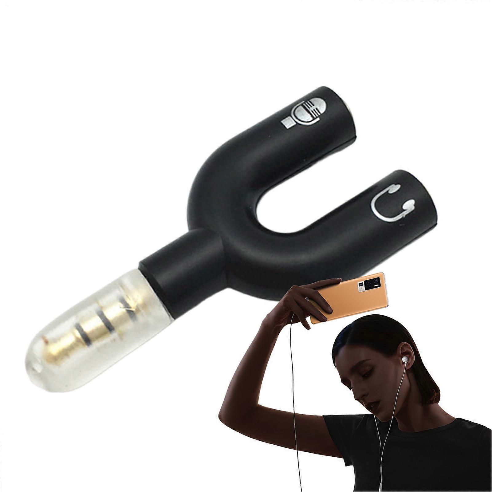 3.5mm Headphone Splitter and Microphone Adapter UType Audio Connector for Phone Tablet Laptop