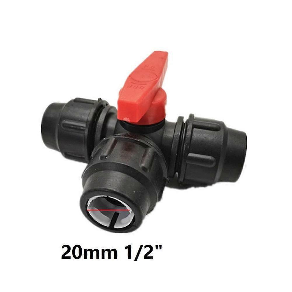 Pe Three Water Adaptor Pipe Connector Clamp With Control Valve Connector Black