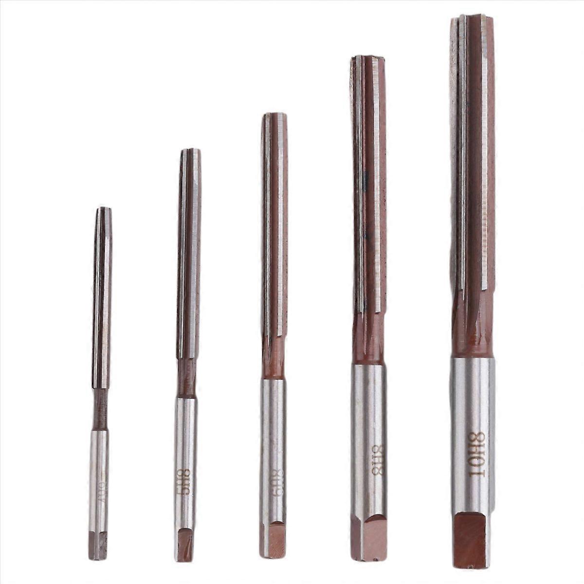 5pcs Hand Reamers Set H8 Chucking Straight Shank Set