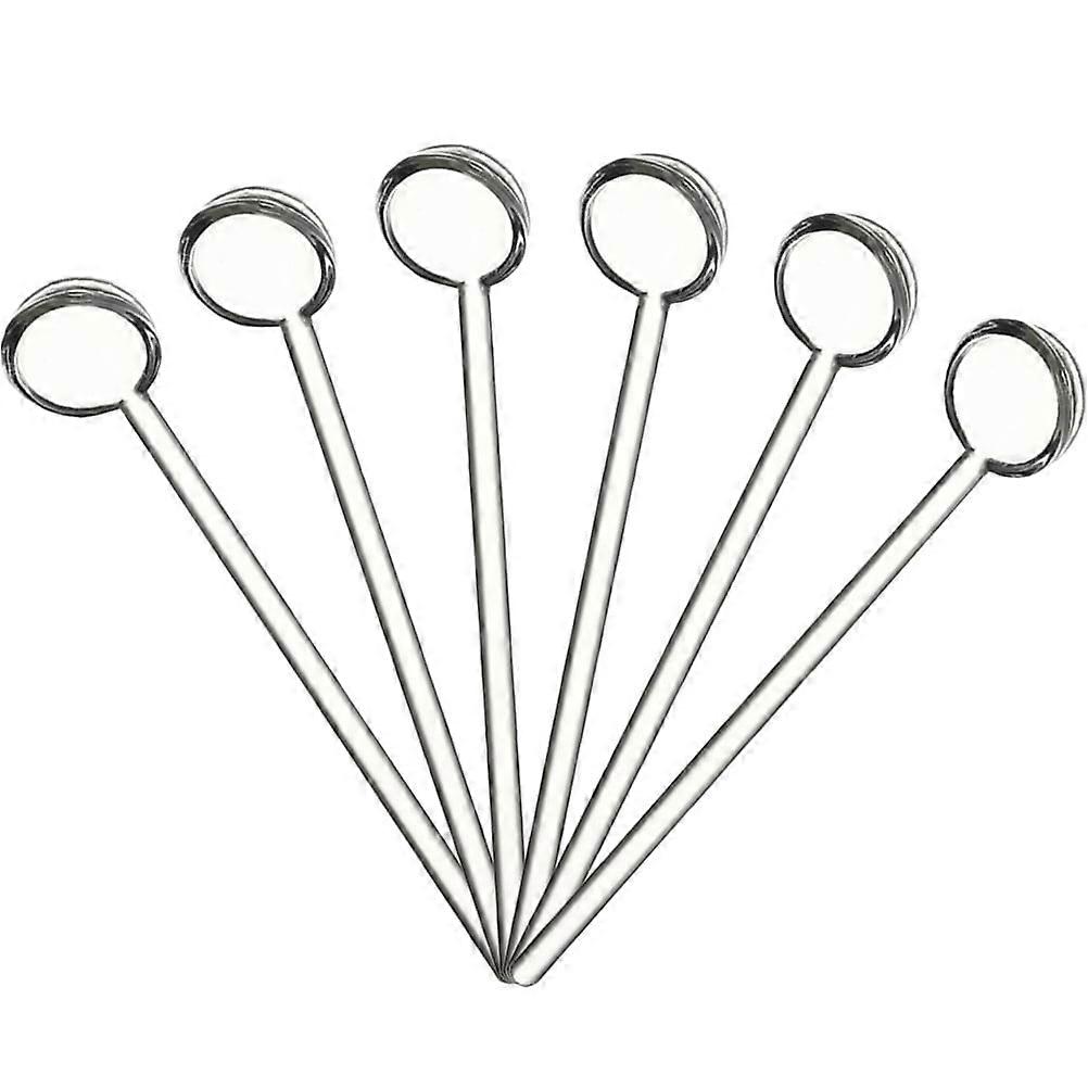 Flatware Coffee Spoons 6 Pcs Transparent Serving Utensils Glass High Borosilicate