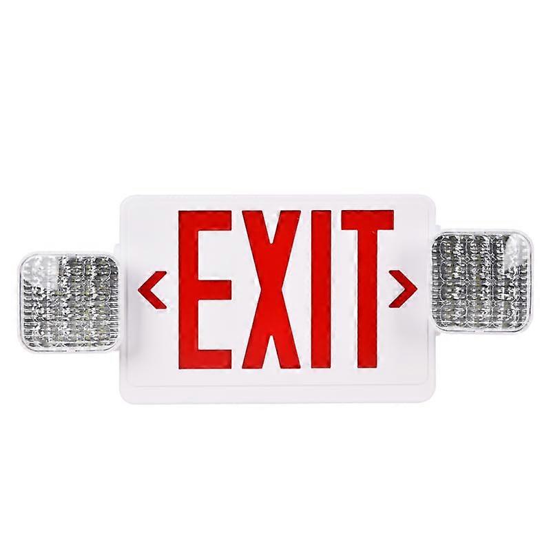 LED Emergency Light with Adjustable Dual Heads and Battery Backup for Wall Mount Installation