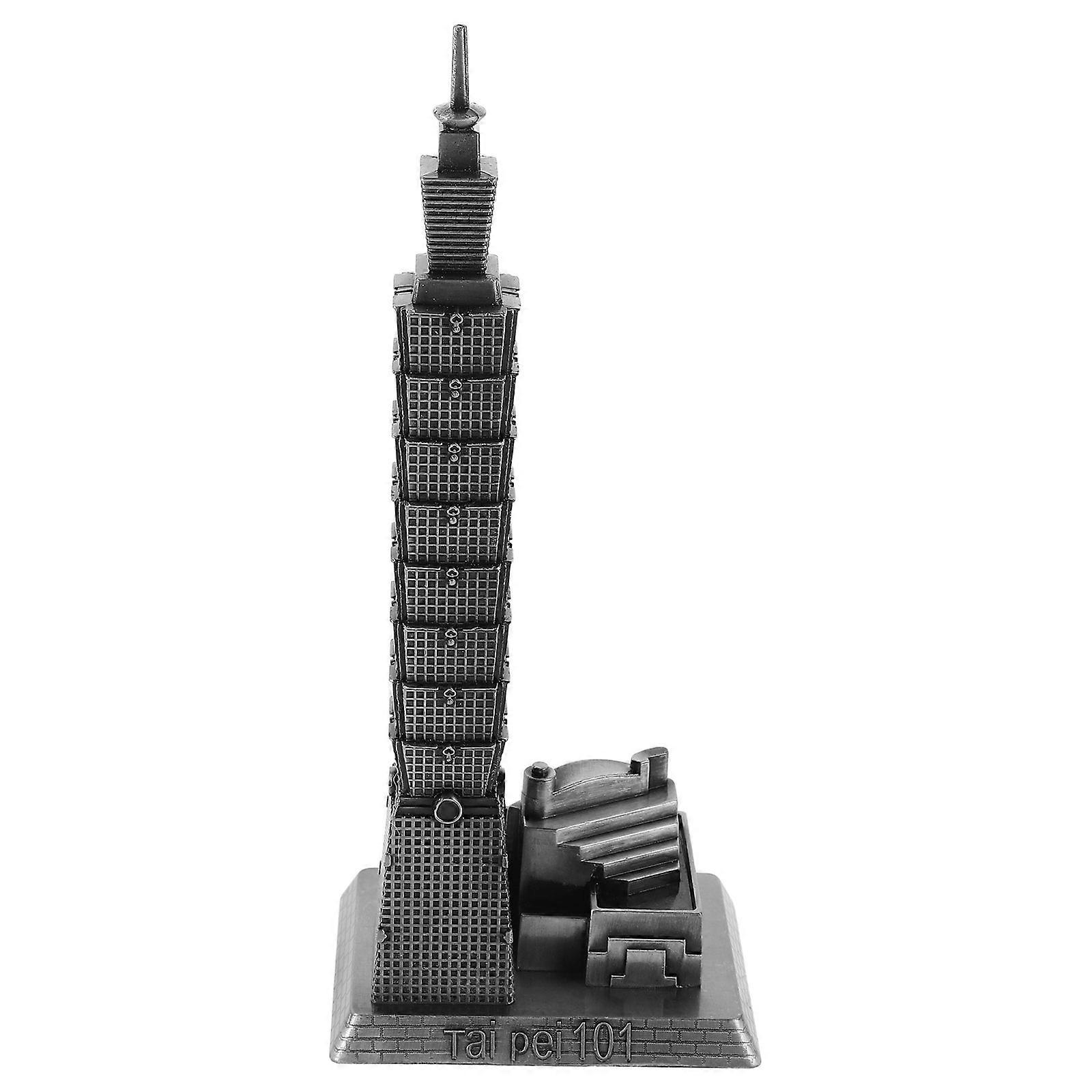 Building Decor Alloy Sculpture for Creative Desktop Ornament