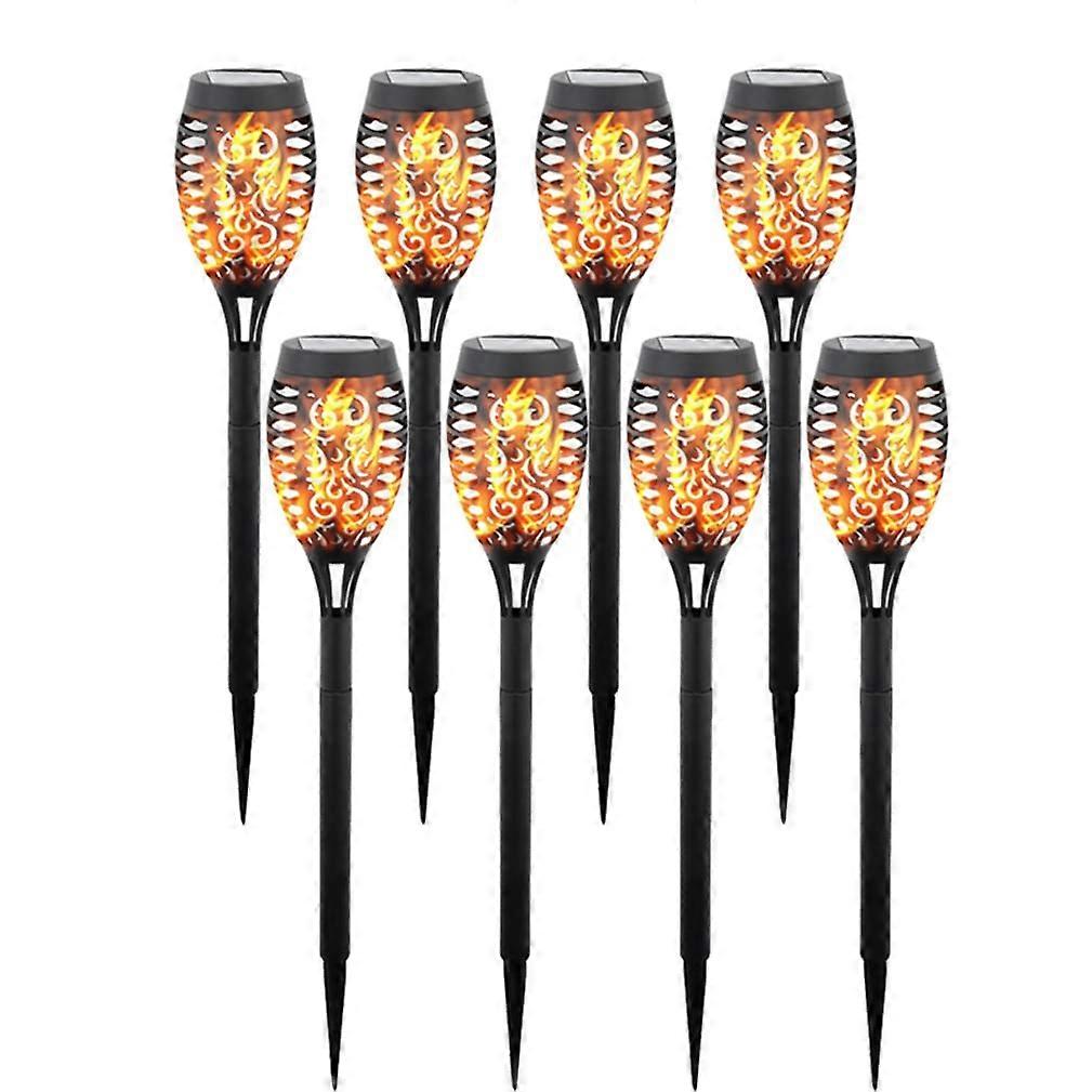 Solar Torch Lights with Flickering Flame Effect, IP65 Waterproof, Auto DusktoDawn, 4pcs for Garden Patio Pathway