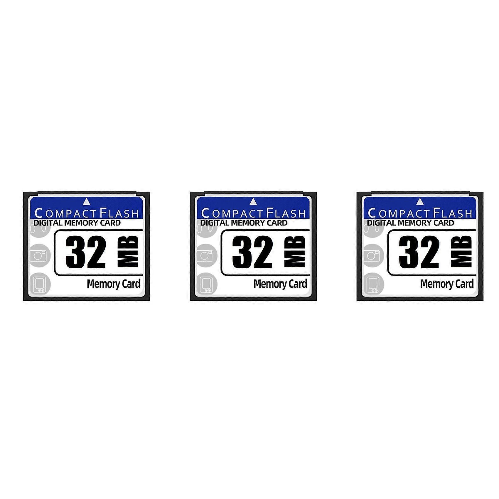 3X 32MB Compact Flash Memory Card for Camera, Advertising Machine, Industrial Computer Card