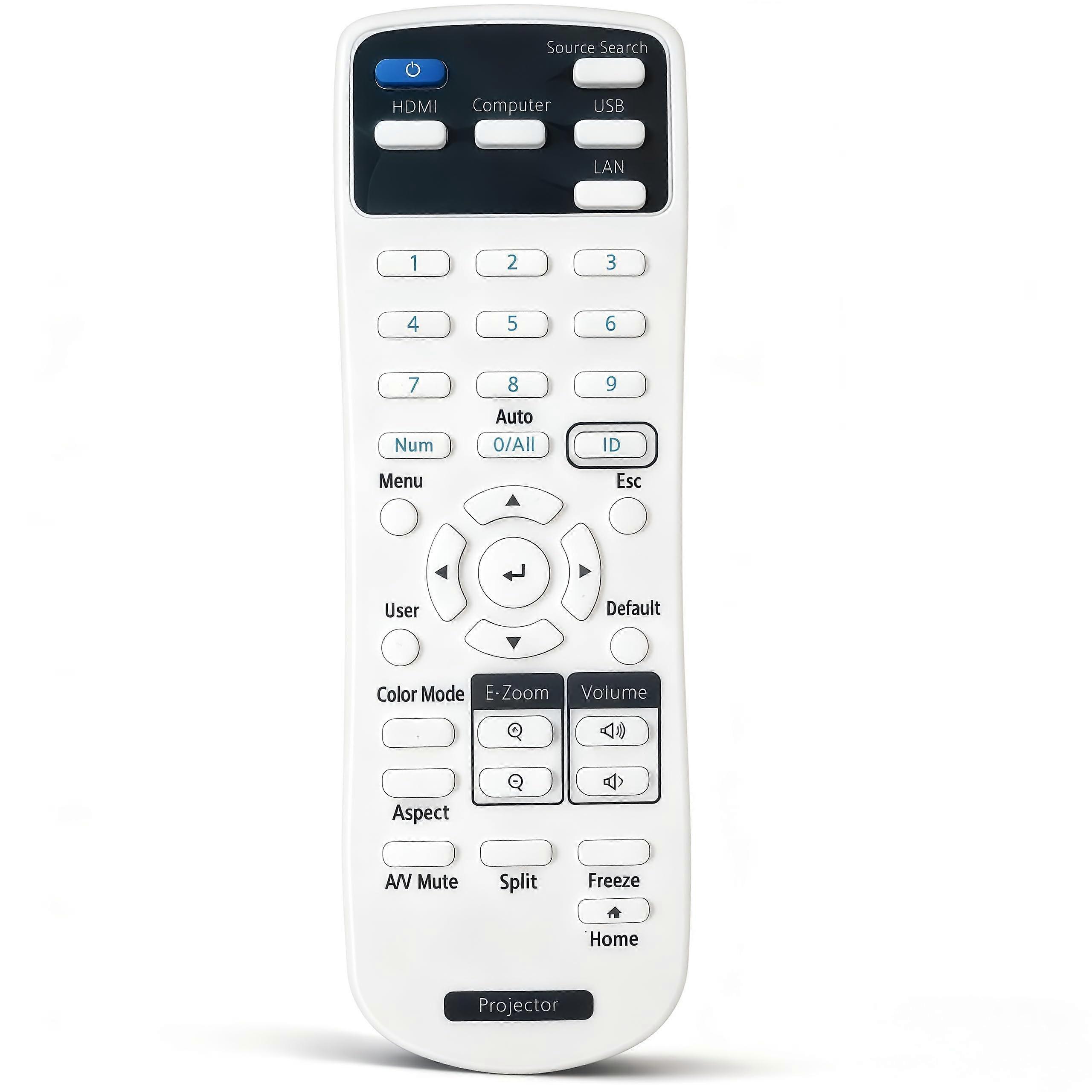 Projector Remote Replacement for Epson BrightLink EB735Fi, Home Cinema 1080, PowerLite 992F
