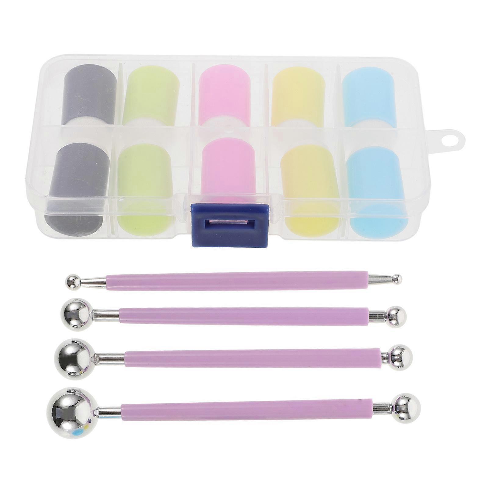 Finger Sponge Applicator Finger Sponge Daubers Set For DIY Craft Projects Lavender 1Set