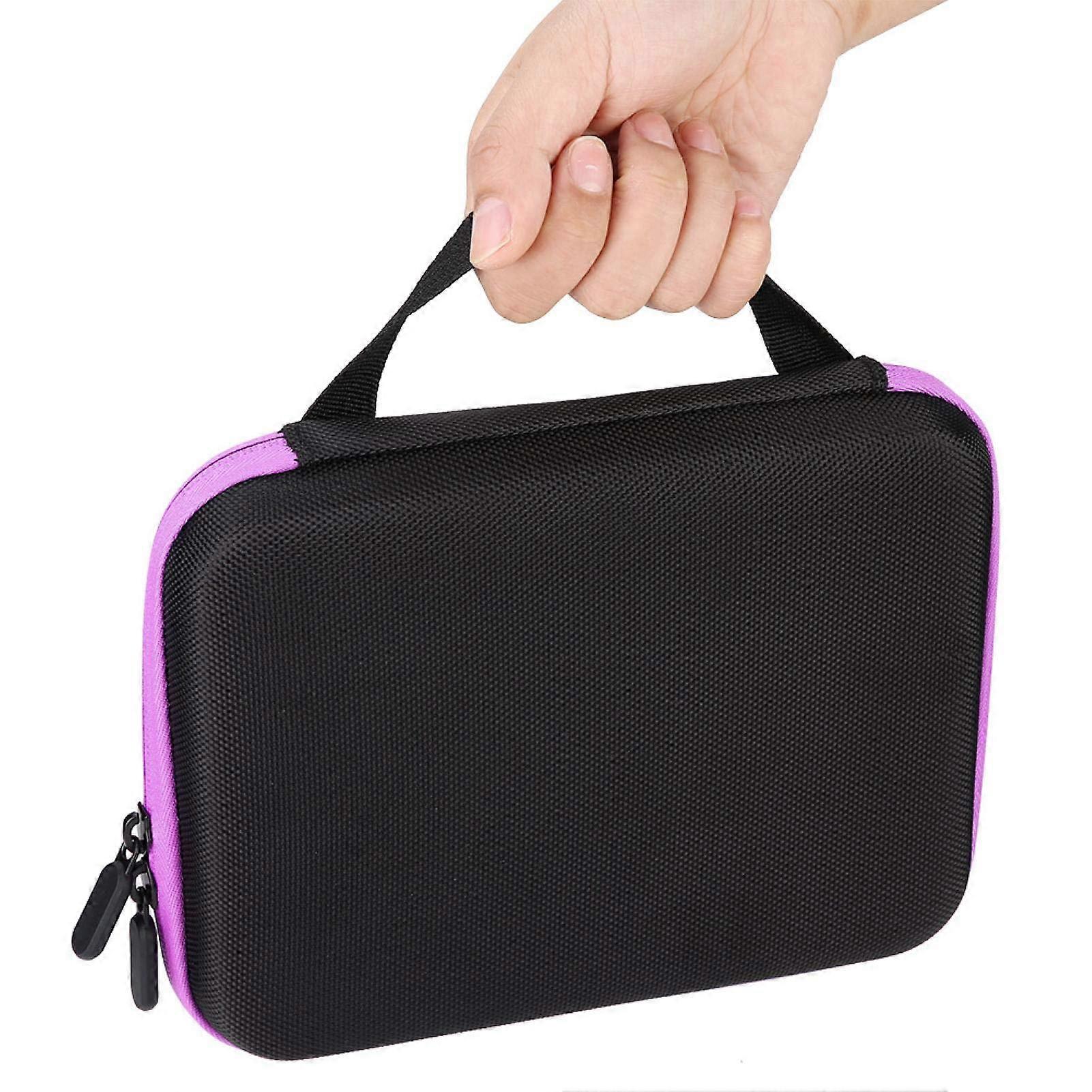 Essential Oil Storage Case 63Bottle Shockproof Waterproof EVA Organizer with Foam Insert Purple
