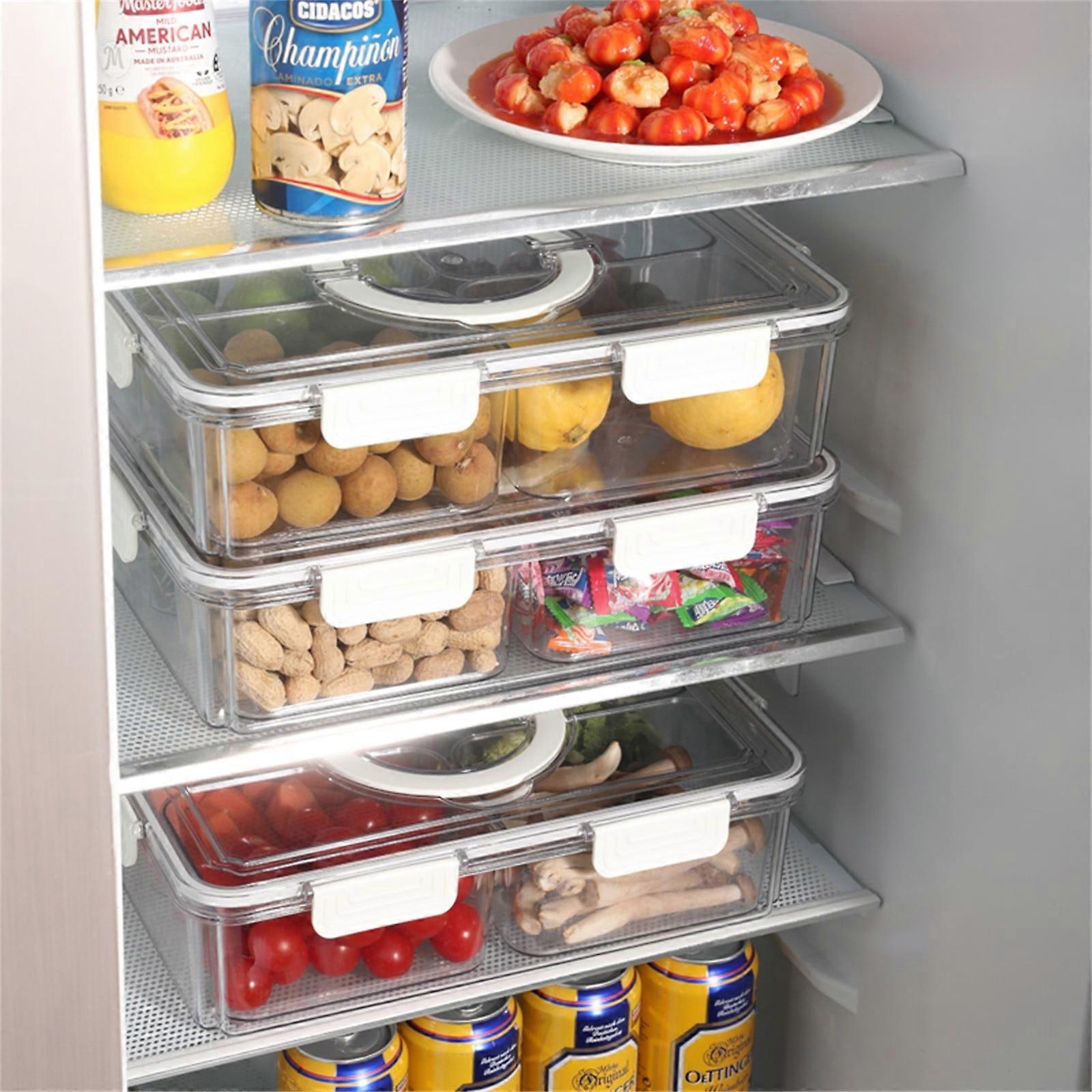 YiFudd Divided Serving Tray With Lid And Handle Portable Snackle Box Charcuterie Container Airtight Snack Box For Picnic Entertaining Party