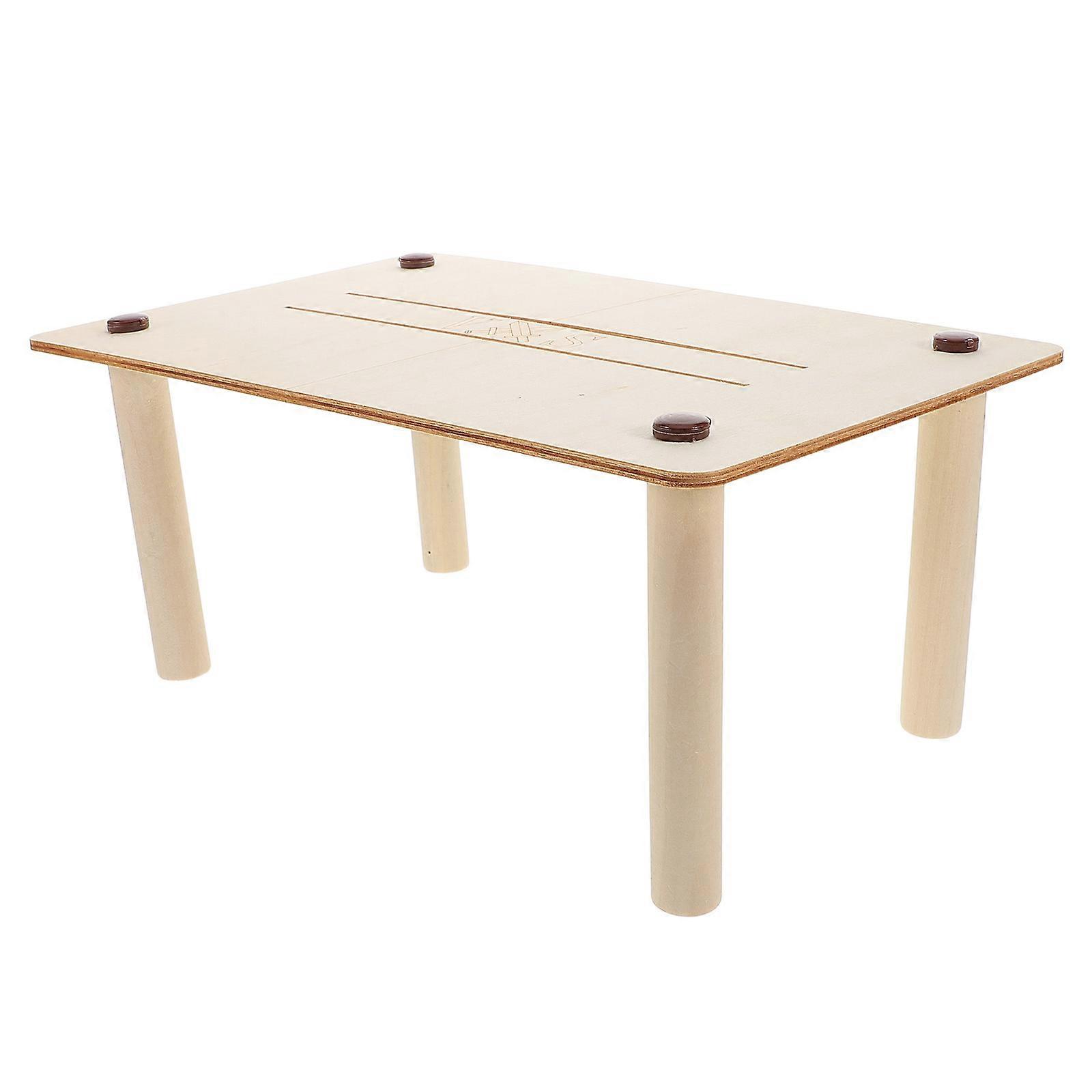 Beige Wooden Fighting Table for Small Animals for Social Interaction