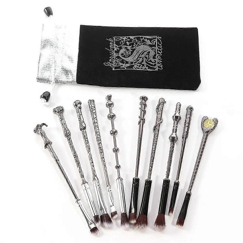 Ensemble de pinceaux de maquillage, 5 pi��ces, pinceaux de Style professionnel avec poils souples et poign��es m��talliques, parfaits pour le m