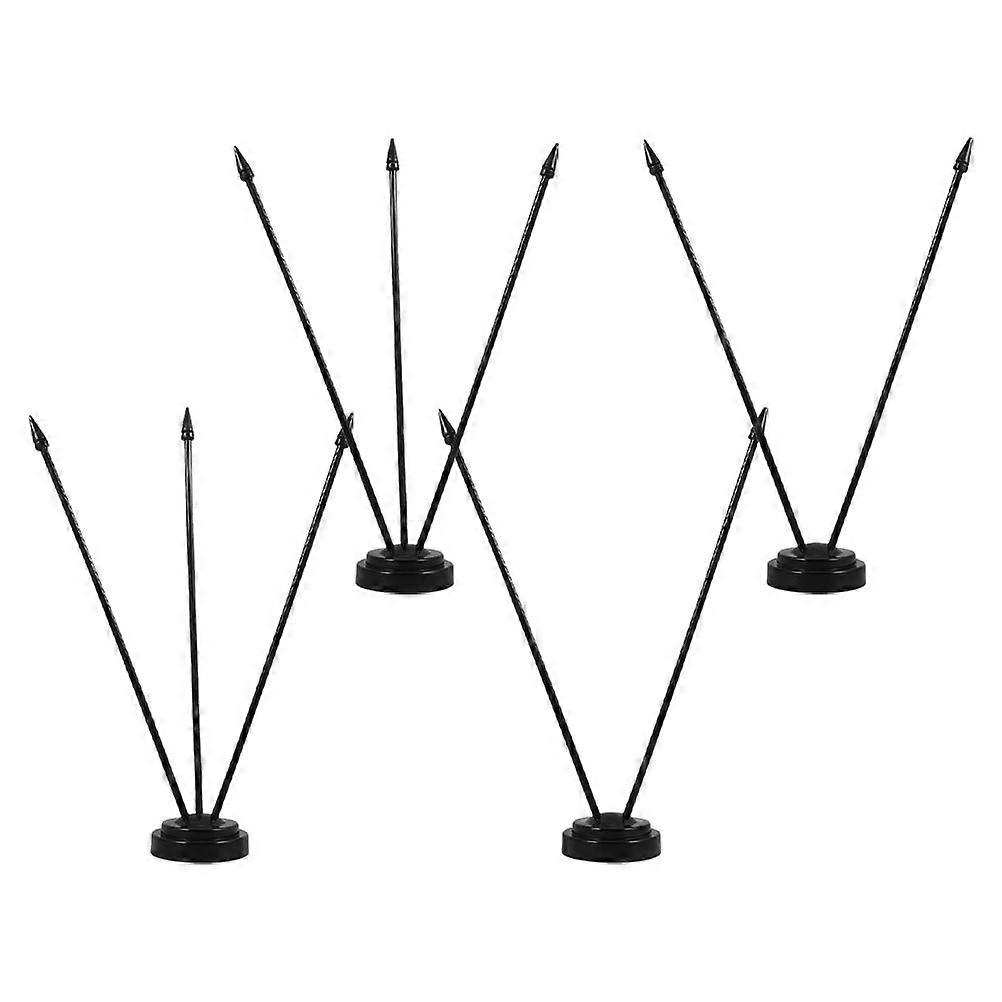 Compact Mini Flag Pole Stand for Conference 4Pcs Desk Holder