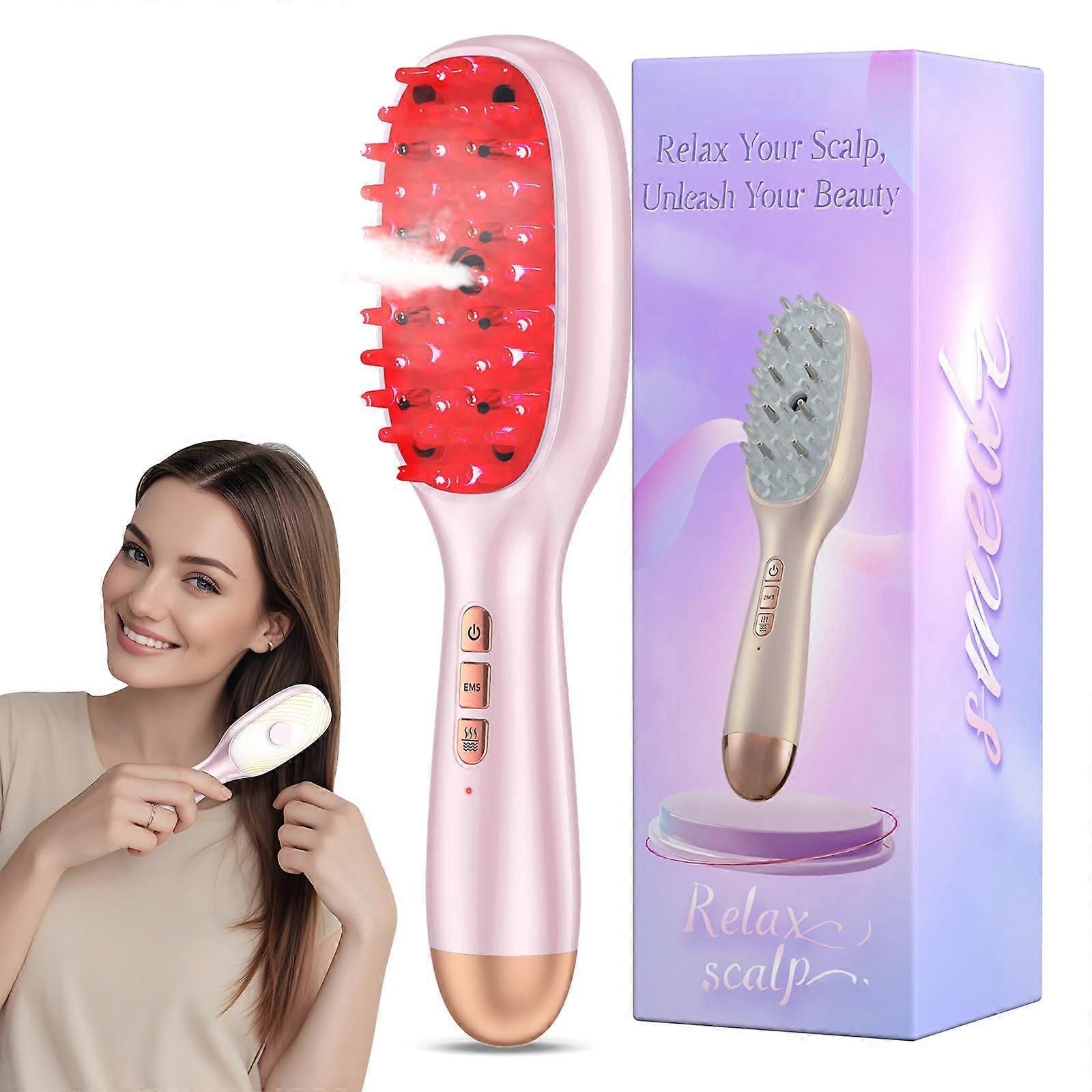 Scalp Massager for Hair Growth with Cooling Vibration, Nano Mist Hydration, USBC Charging Brush