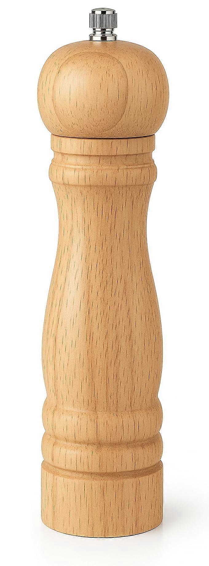 Wooden Pepper Mill with Adjustable Grind Settings, Ceramic Spice Grinder for Kitchen, 7Inch