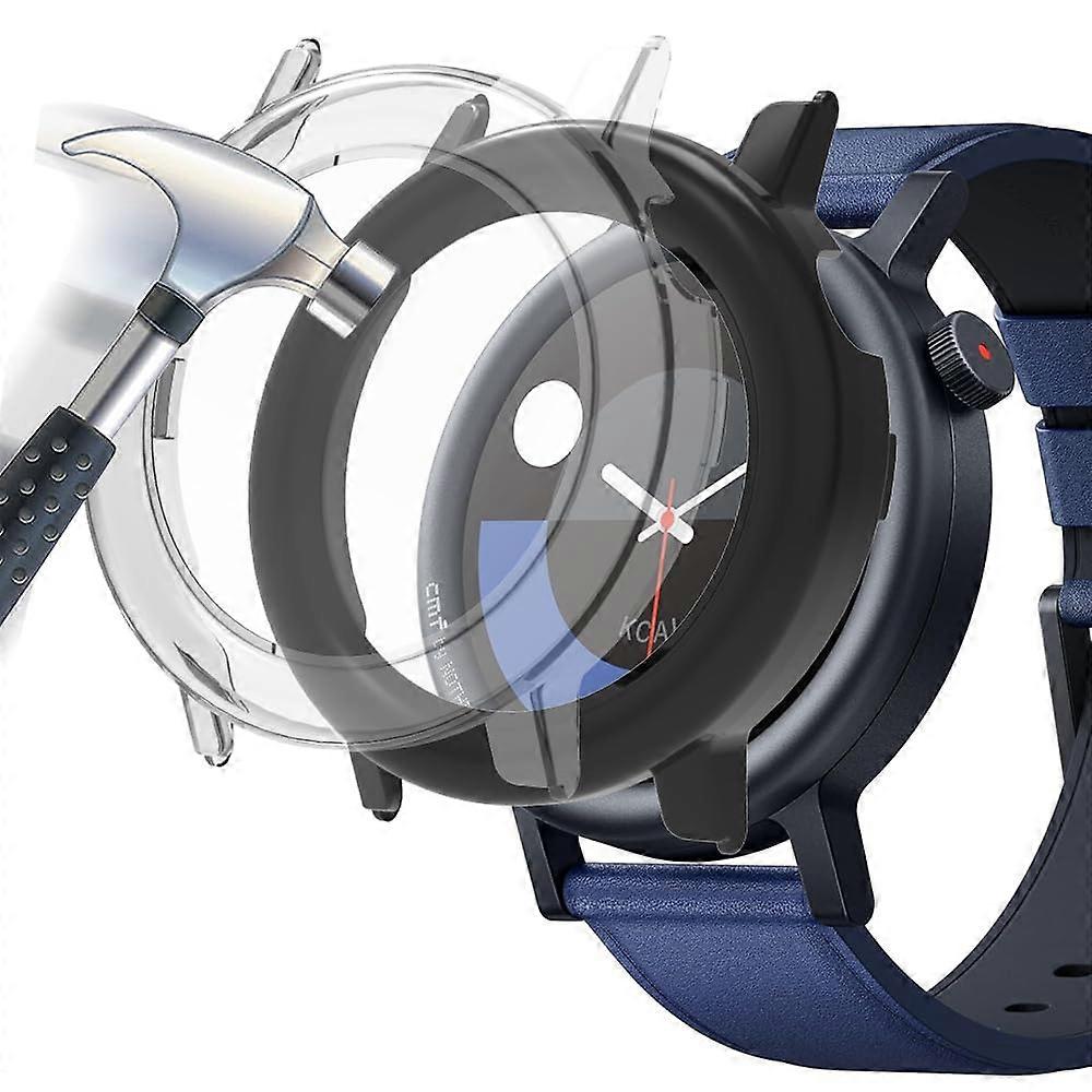 Case with 9H Tempered Glass Screen Protector for Nothing Watch Pro 2, 360° Full Coverage, 2Pack