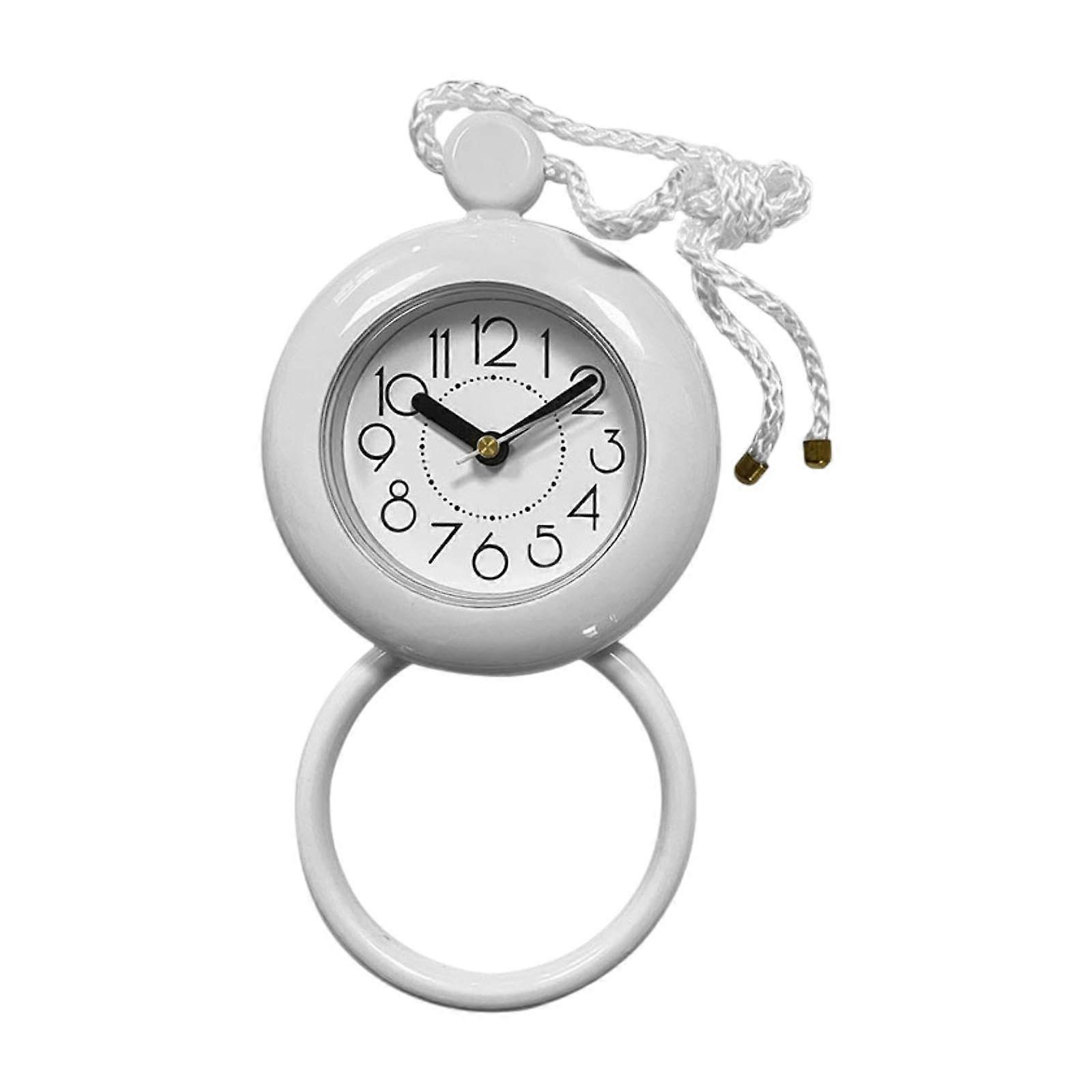Bathroom Shower Clock with Rope, Waterproof Wall Mounted Shower Timer for Kitchen Gym Dorm