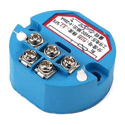 PT100 Temperature Sensor Transmitter 050°C DC 24V  Accuracy 420mA Output Industrial Use