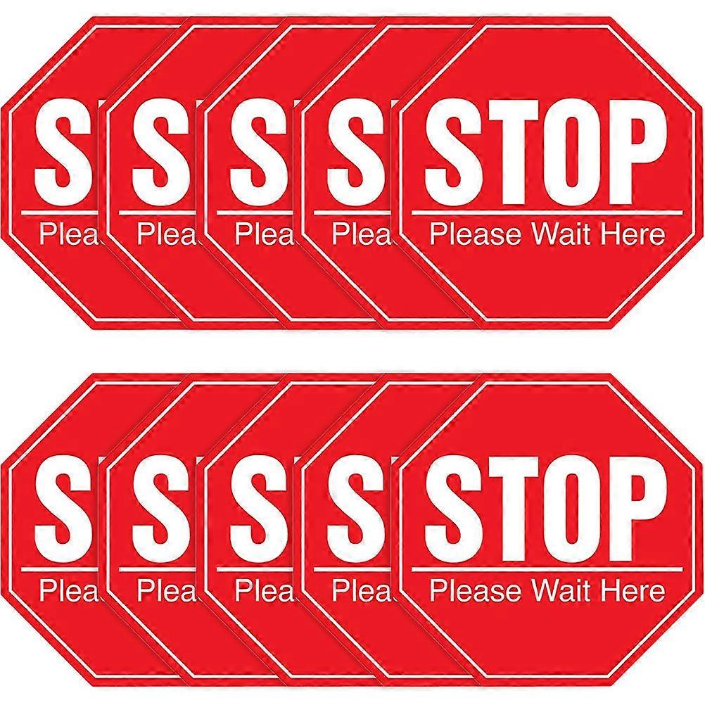 Social Distancing Floor Sticker for Keep Distance Reminder 50Pcs Red
