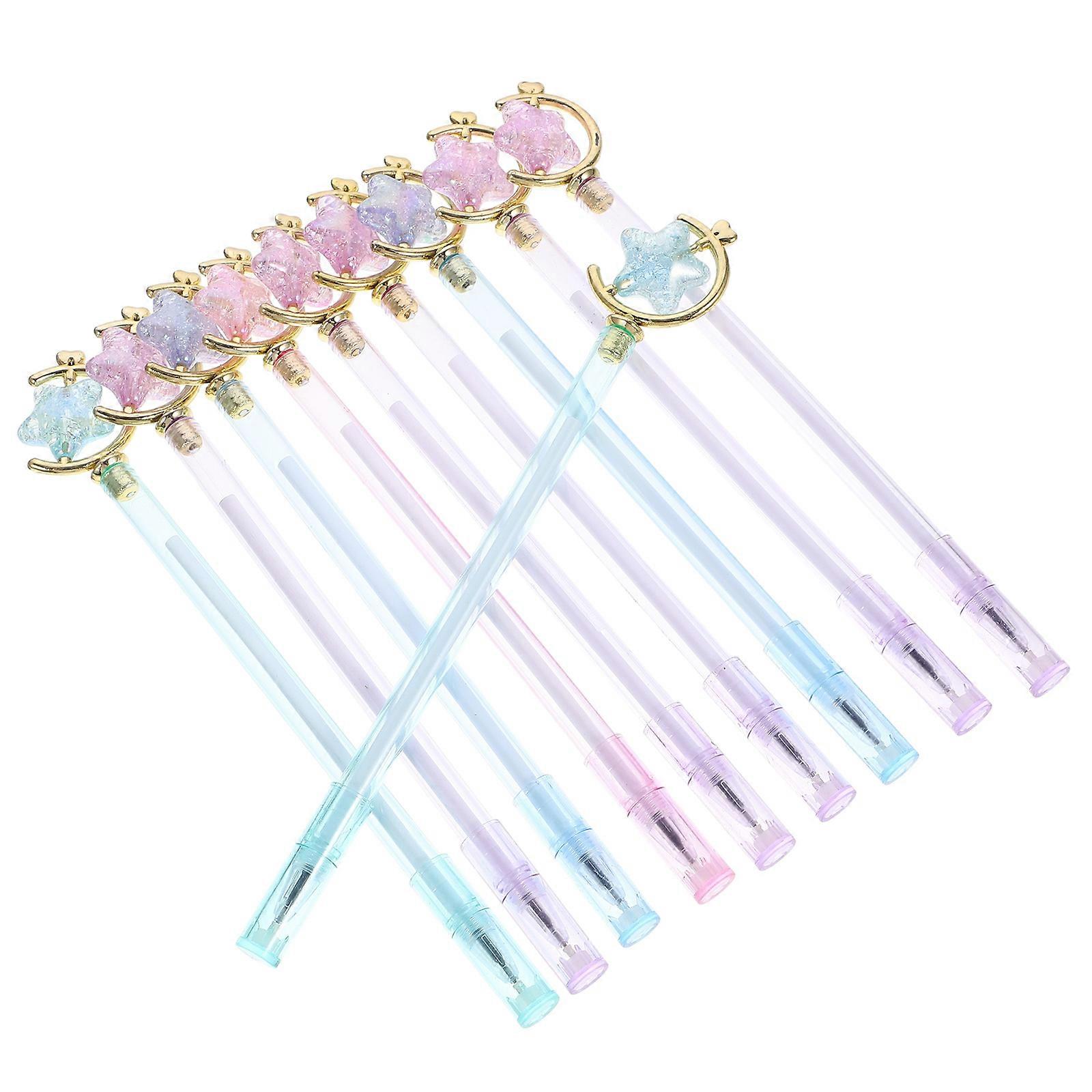 Star Design Pen Creative Plastic Gel Ink Pen 10Pcs Assorted Colors