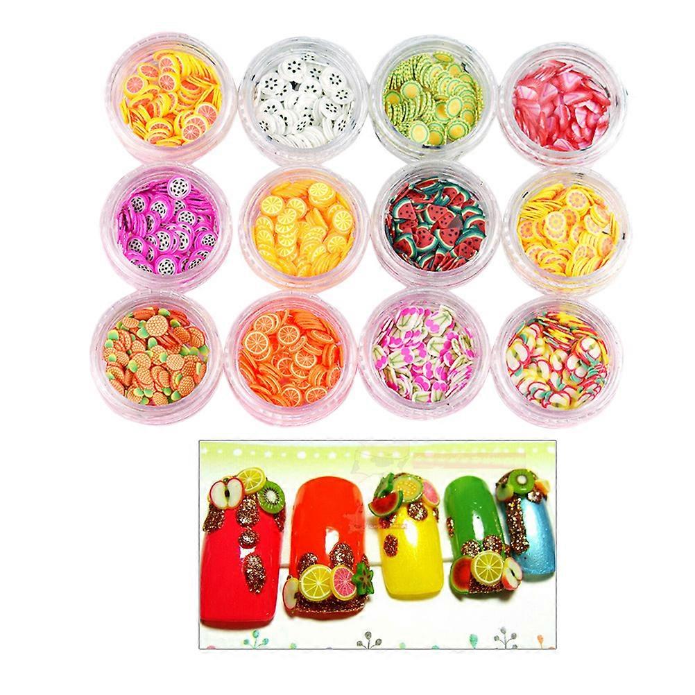 Nail Decoration Fruit Slice for DIY Nail Art 2Sets Assorted