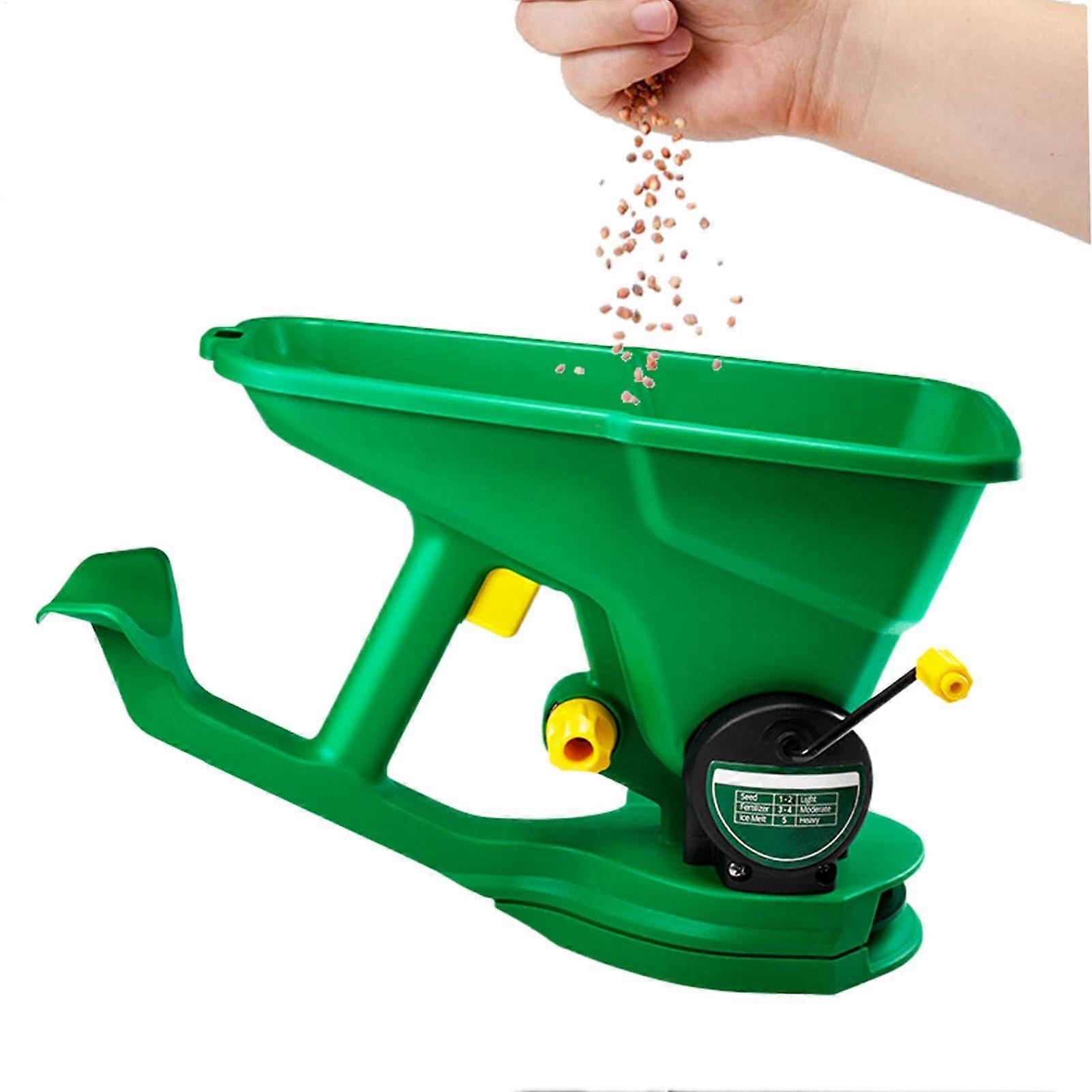 Handheld Fertilizer Spreader with Precise Distribution for Lawn, Garden and Small Farm Use