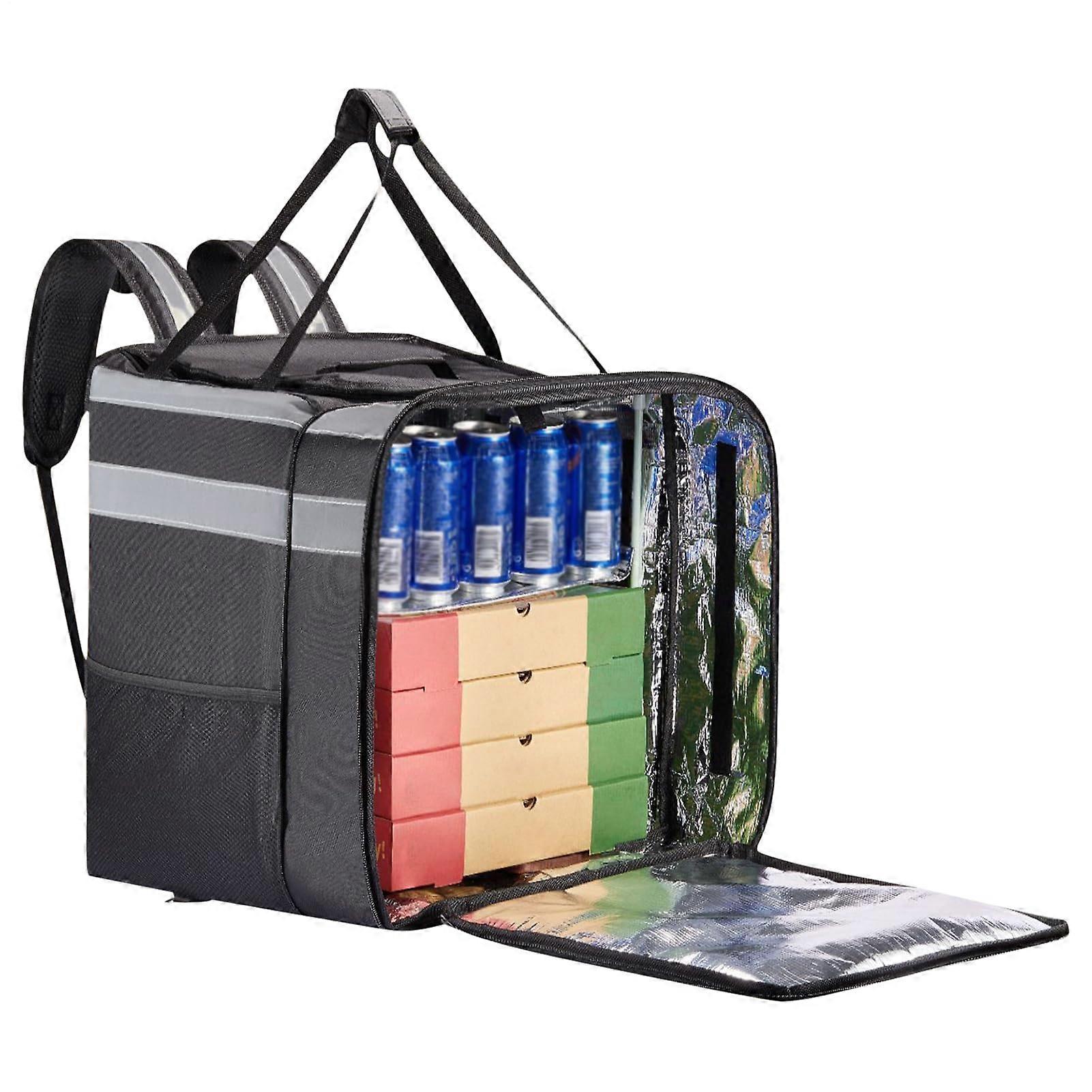 Waterproof Insulated Pizza Delivery Backpack with Expandable Capacity for Restaurant and Catering
