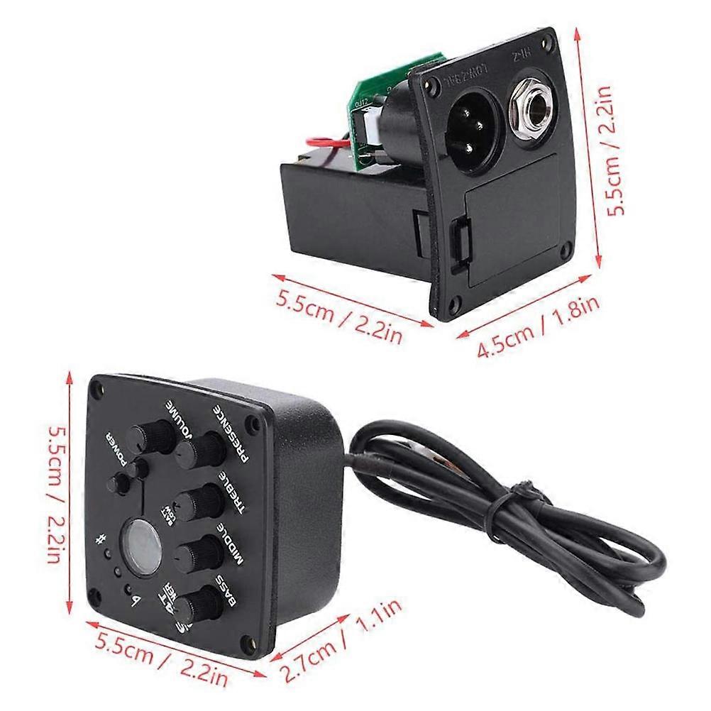 Guitar Microphone 1Pack For Acoustic Performance In Black With Sound Collecting Function