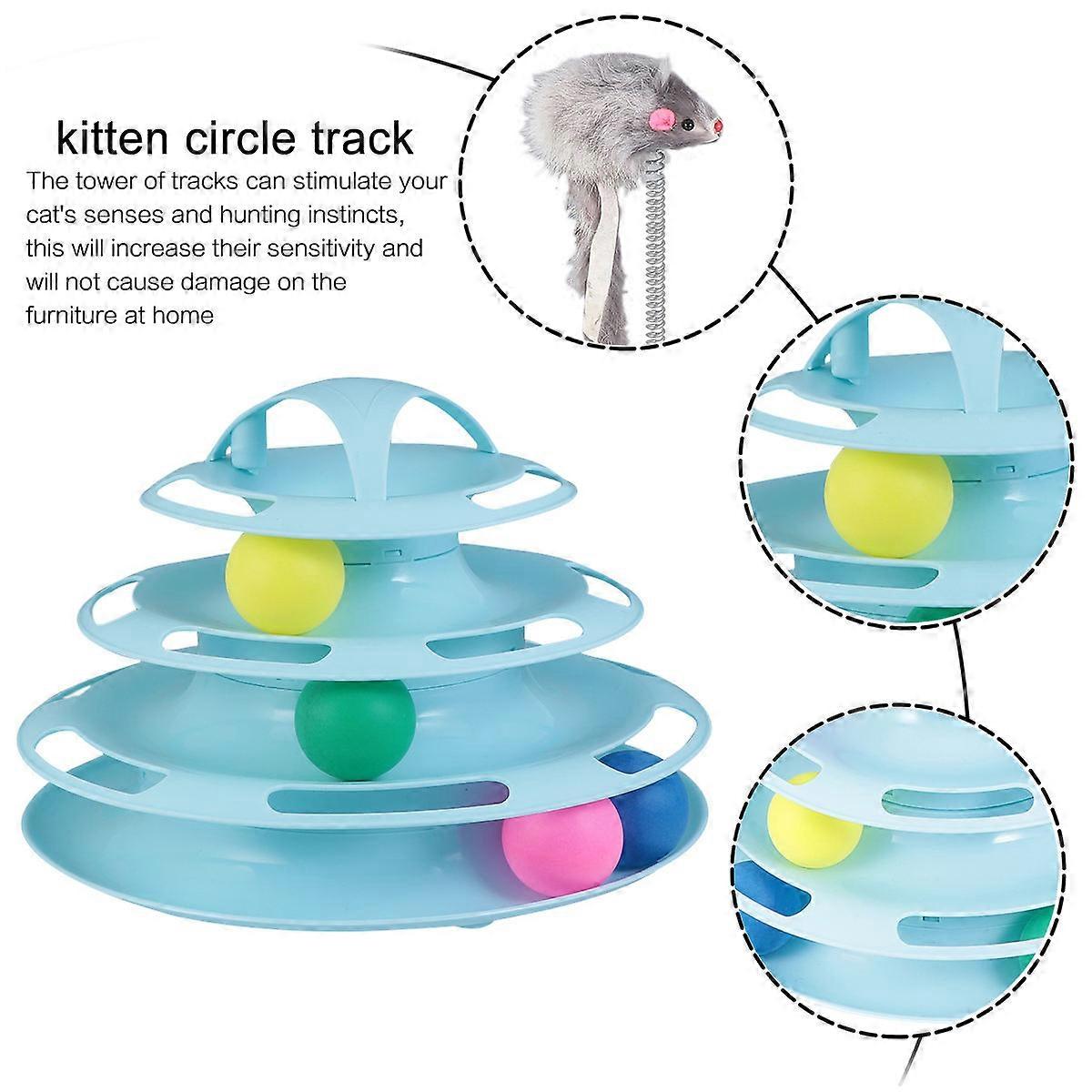 Kitten Track Toy for Self Entertainment with Durable Material