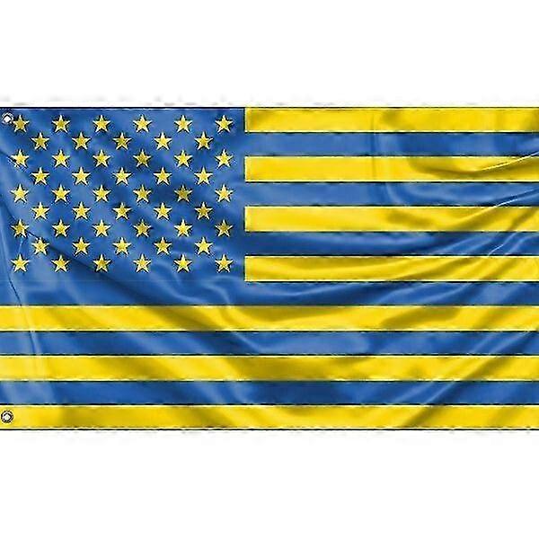 American Ukrainian Flag |