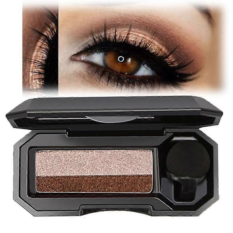 Waterproof Two Tone Eyeshadow Palette,  Pigmented Dual Color Gradient, Shade #2