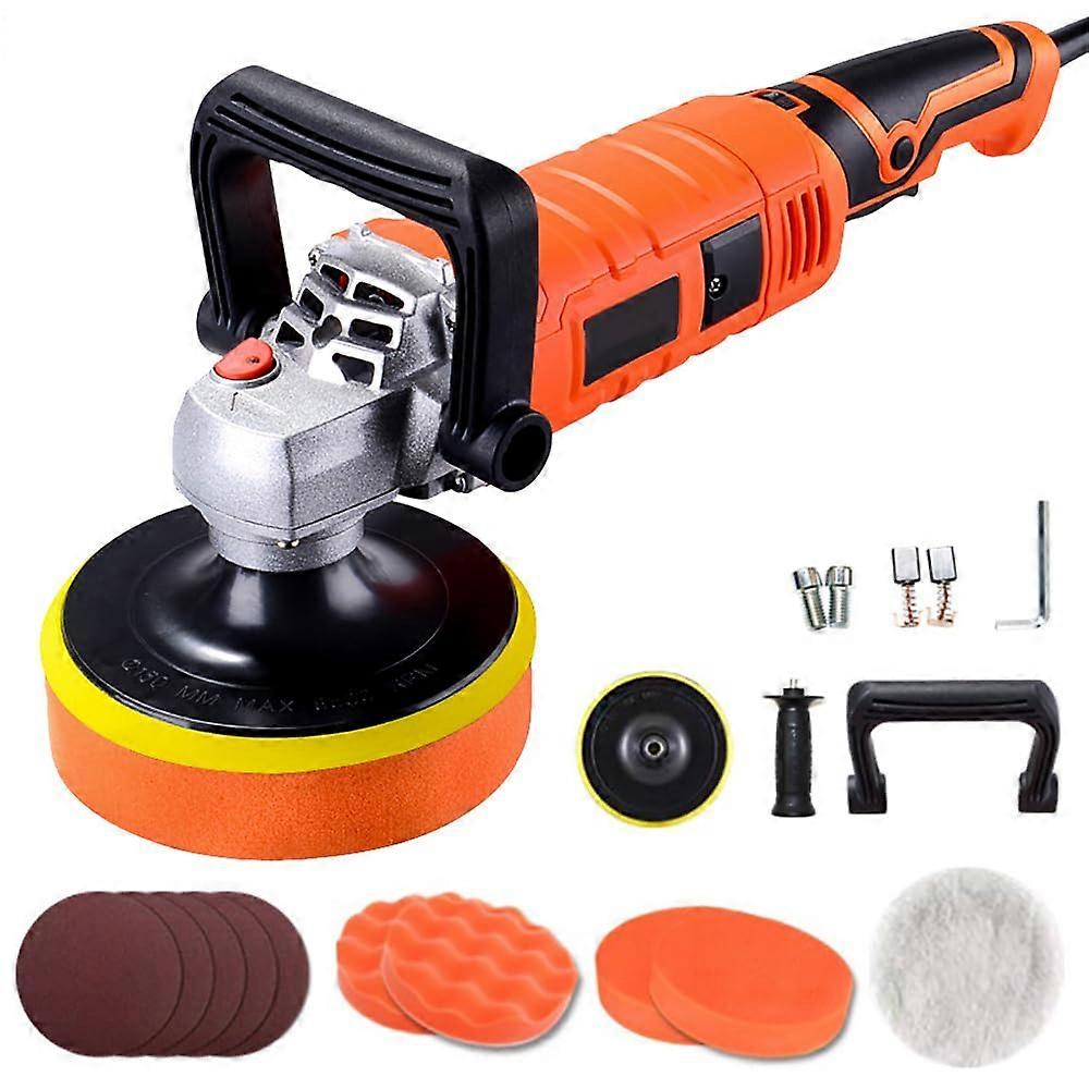 Car Buffer Polisher 1580W with Adjustable 7Speed Control for Car Detailing and Home Use