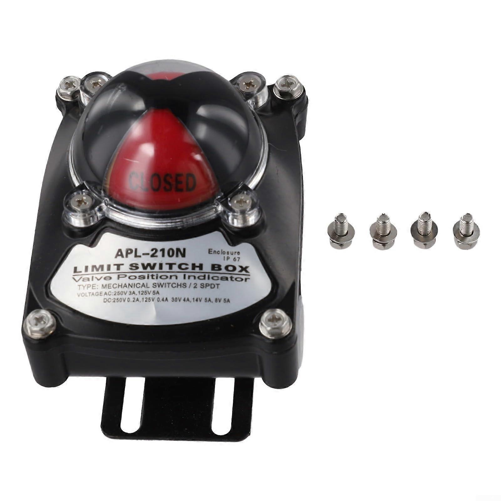 APL210N IP67 Waterproof Valve Limit Switch with 2SPDT Mechanical Position Indicator and Durable Housing