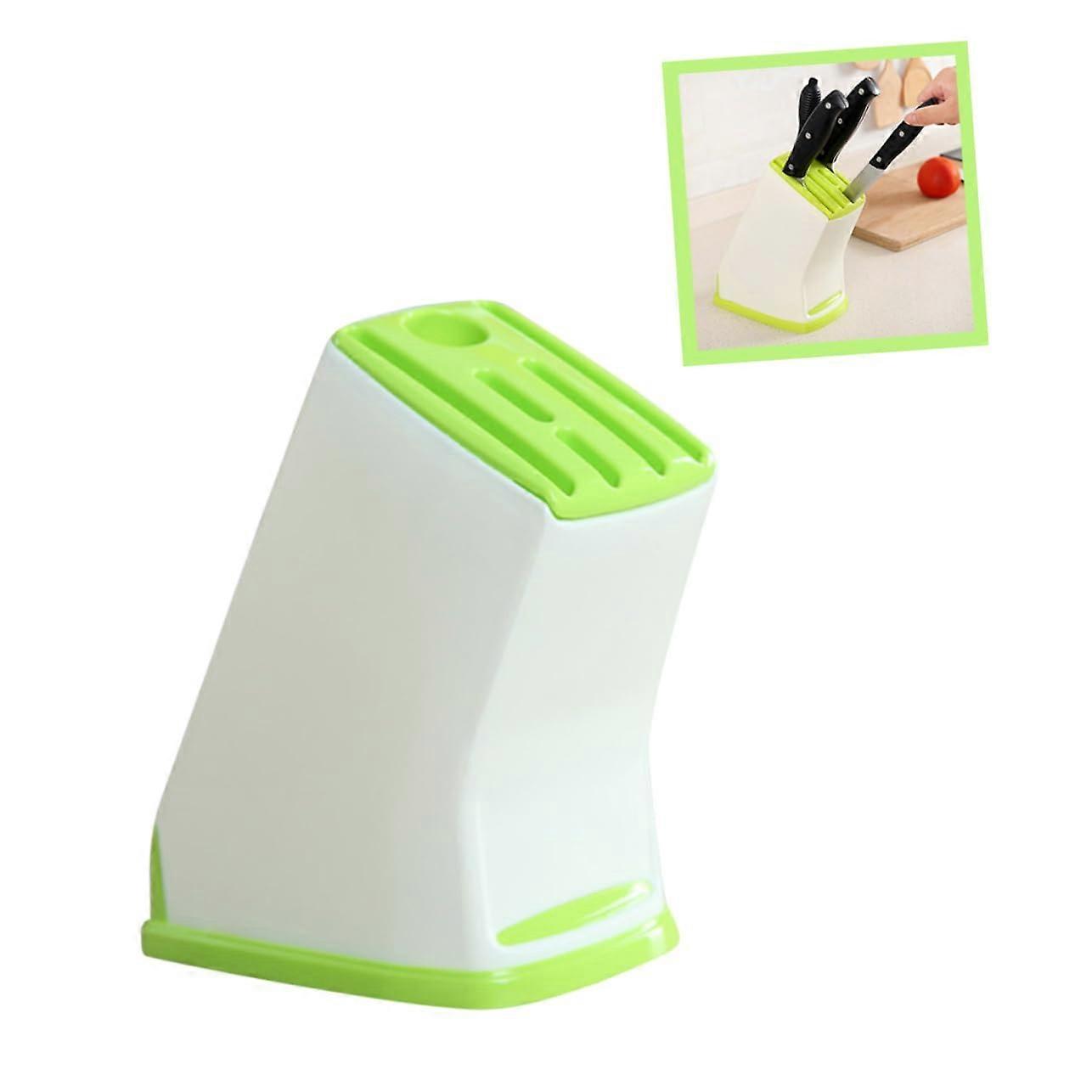 Kitchen Knife Holder and Utensil Storage Rack with MultiCompartment Ventilated Fast Drain Design
