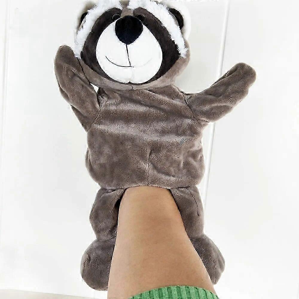 Waschbär Tier Handpuppe Kinder Plüschtier Waschbär