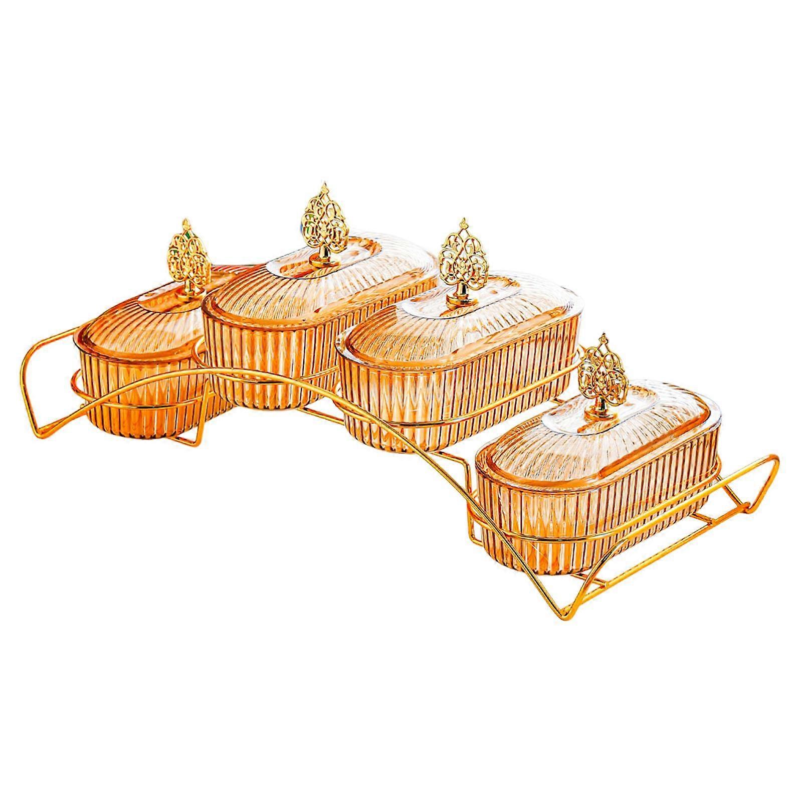 Dried Fruit Dish Snack Plates with Lid Storage Container Nuts Platter Serving