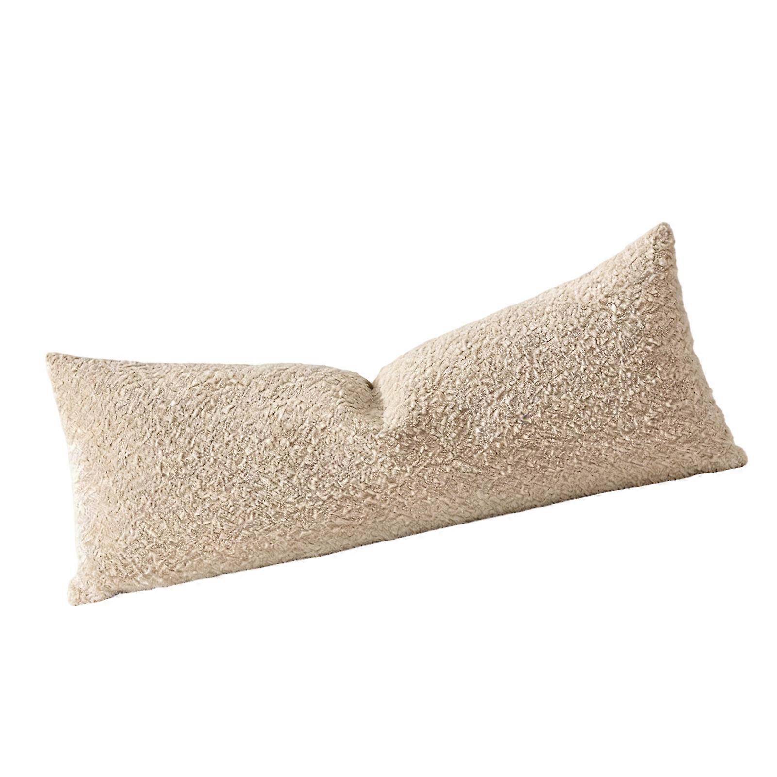 Stylish interlaced Soft Lumbar Pillow Cover For Living Area Or Bedroom In 2 Neutral dyes Multicolor