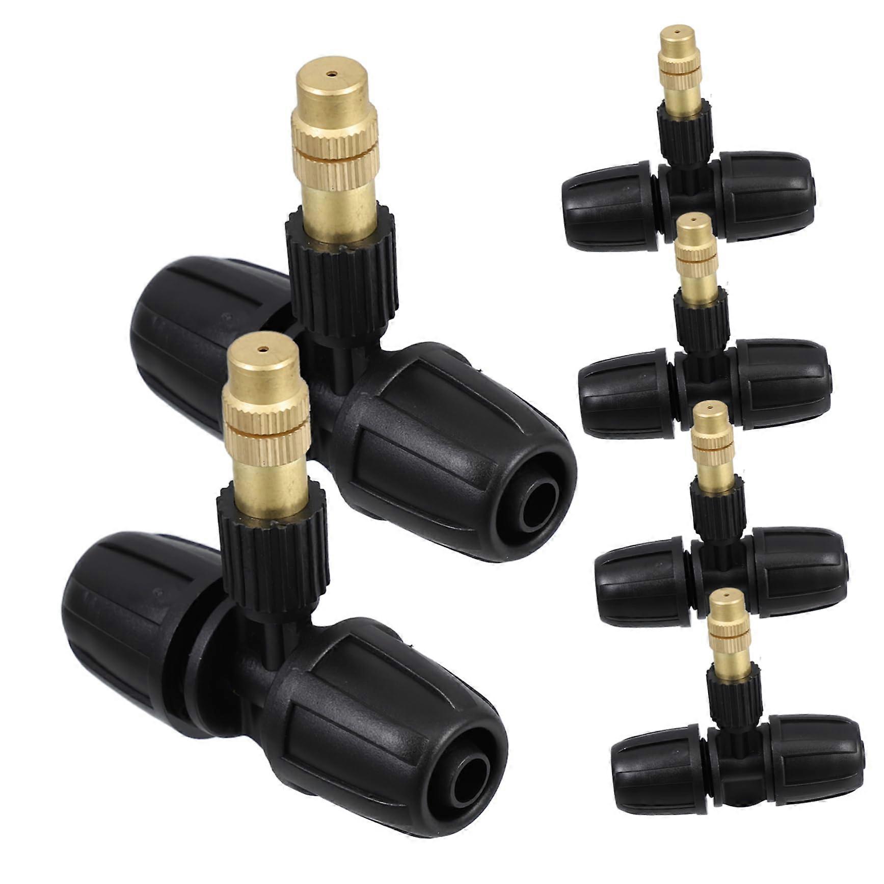 Garden Irrigation Spray Nozzles 6pcs for Efficient Mist Cooling and Uniform Water Coverage