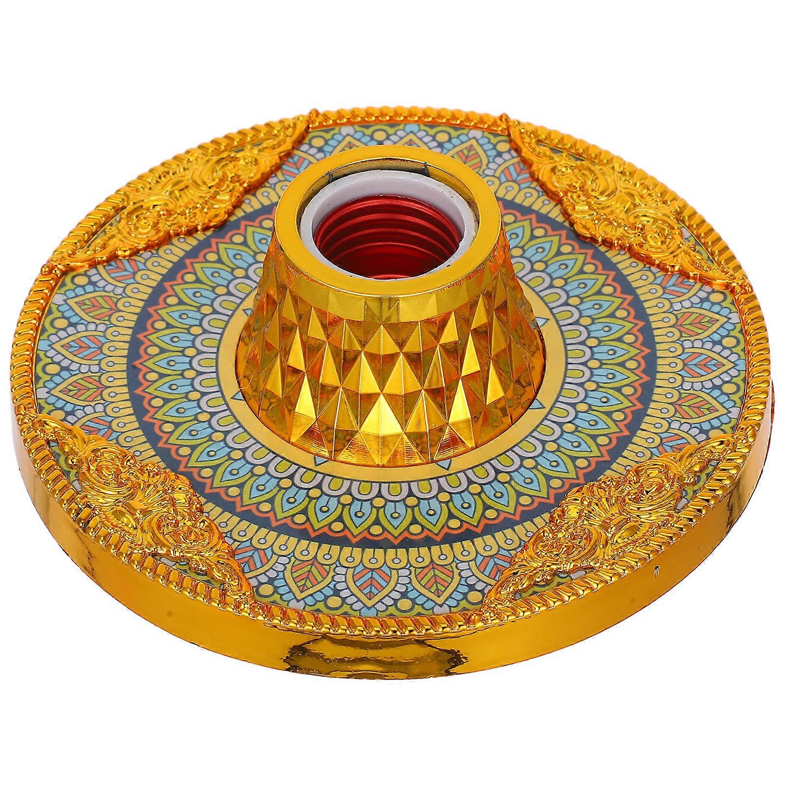 European Light Base E27 Socket for Elegant Golden Floral Pattern Light Canopy
